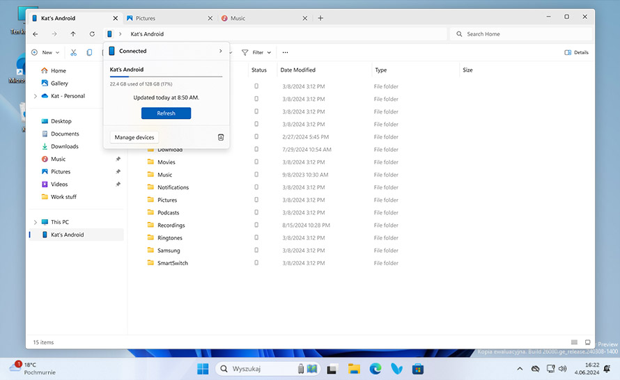 Dostęp do plików i folderów Androida na PC. To był tydzień z Microsoft 327