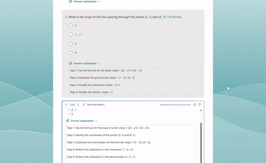 Ulepszone generowanie quizów z Copilotem w Forms