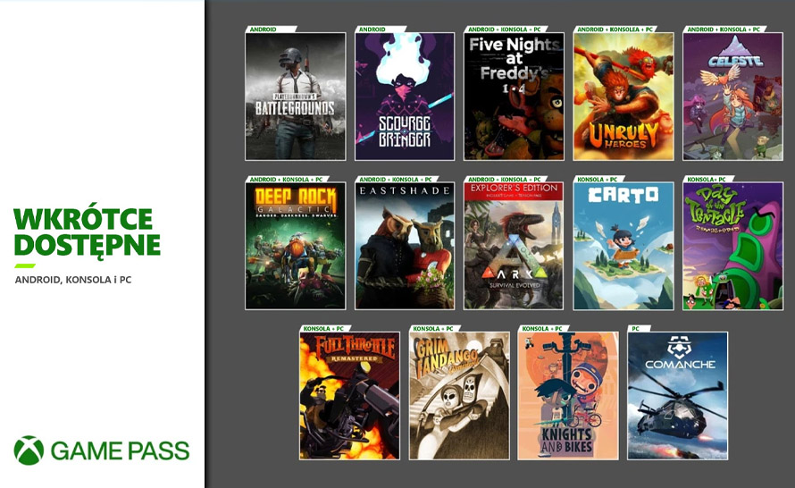 14 nowych gier zmierza do Xbox Game Pass na Androida, konsolę i PC