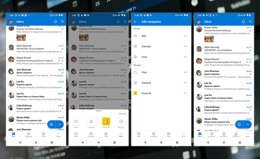 Sporo zmian w interfejsie Outlook na Androida i iOS