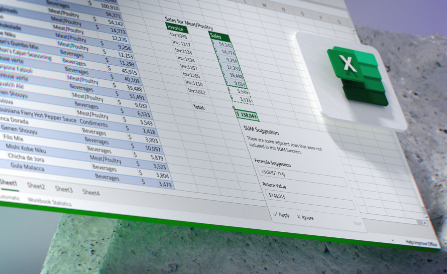 Wygodniejsze tworzenie formuł w Excel dla sieci Web