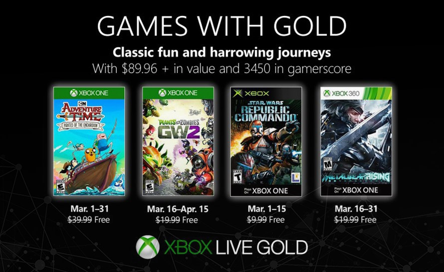 W co zagramy w marcowym Xbox Games With Gold?