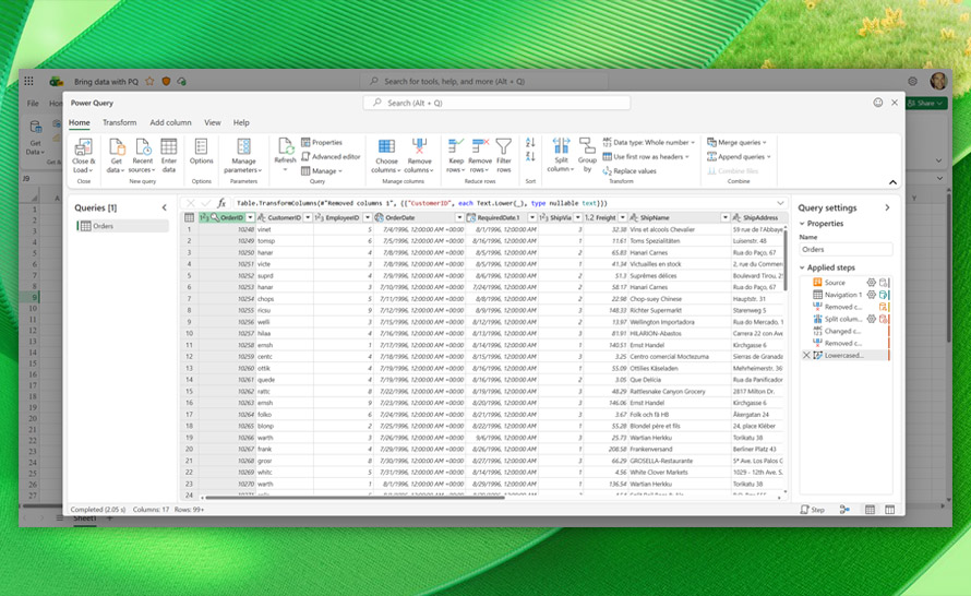 Power Query już w pełni dostępne w Excelu w przeglądarce