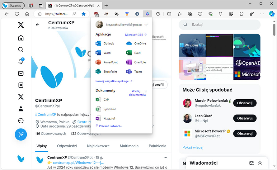 Rozszerzenie Microsoft 365 dla Edge i Chrome zostanie wycofane