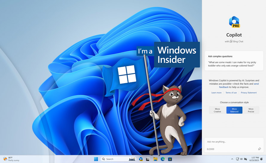 Windows Copilot dostępny dla wszystkich w Dev Channel