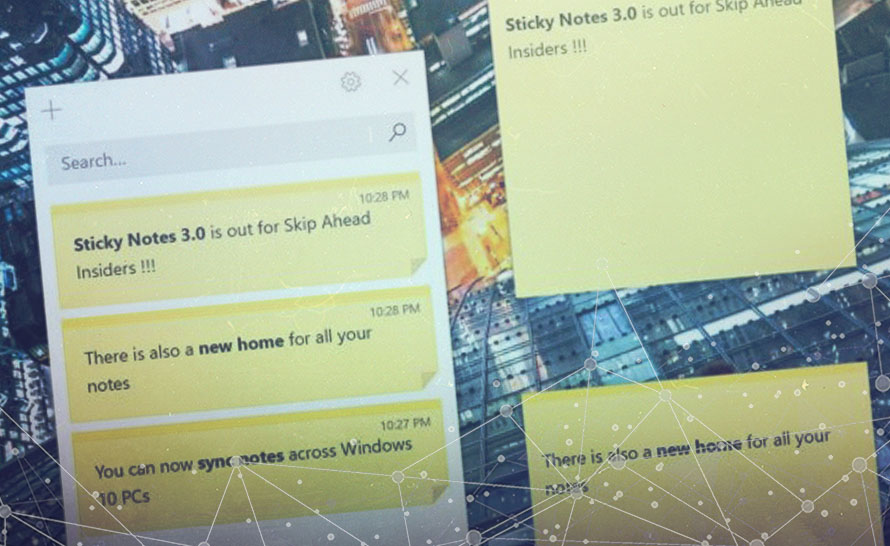 Można już sprawdzić nową wersję Sticky Notes