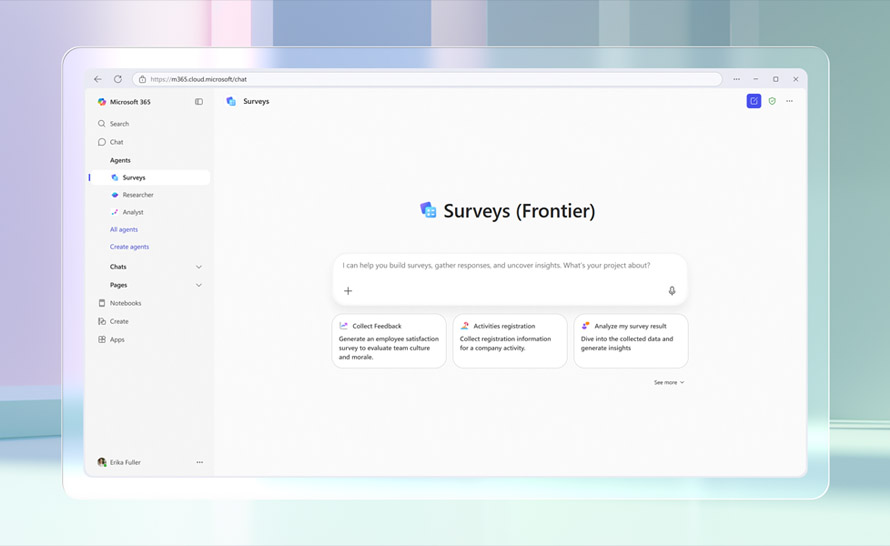 Surveys Agent w Microsoft 365 Copilot. Nowy agent AI do tworzenia ankiet