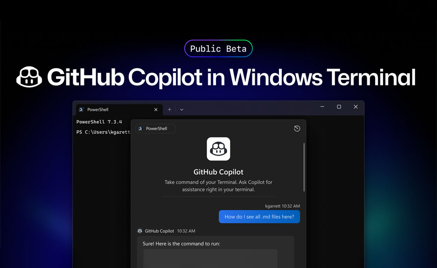 GitHub Copilot zintegrowany z Windows Terminal i Xcode