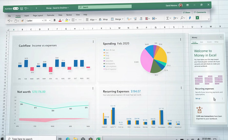 Zarządzanie finansami domowymi w Excelu z nową funkcją Money
