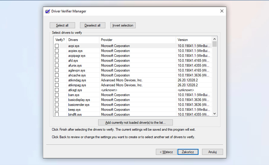 Driver Verifier GUI zostanie usunięty z Windows 11