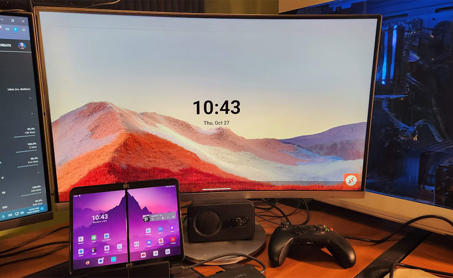 Tryb desktopowy na Surface Duo z Androidem 12L
