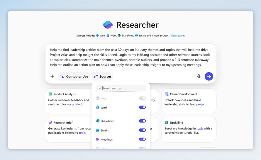 Researcher w Microsoft 365 Copilot może teraz używać komputera. Jak to działa?