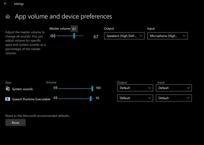 Nowy panel ustawień dźwięku w Windows 10