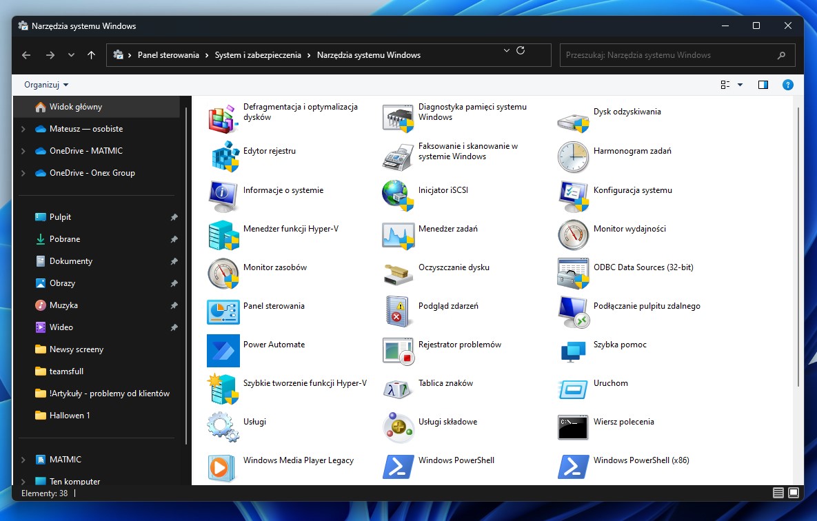 Stare narzędzia systemowe w Windows 11