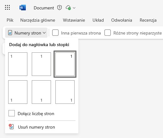 W końcu można łatwo edytować nagłówek i stopkę w Word Online