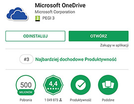 OneDrive w Google Play