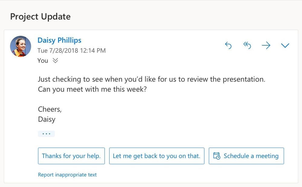 Outlook.com Szybie odpowiedzi