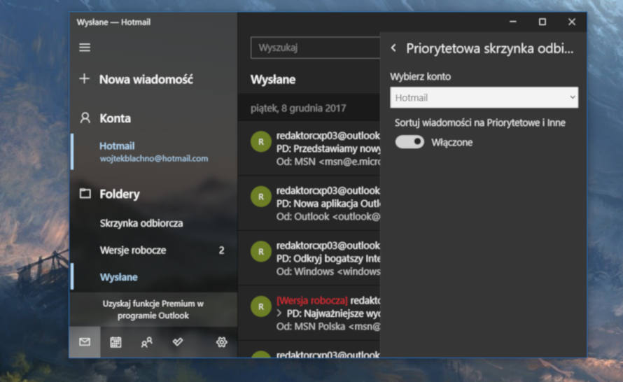 Poczta Windows 10