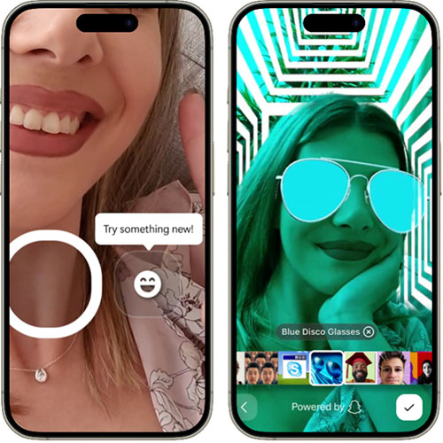 Kamera Skype z filtrami AR od Snap