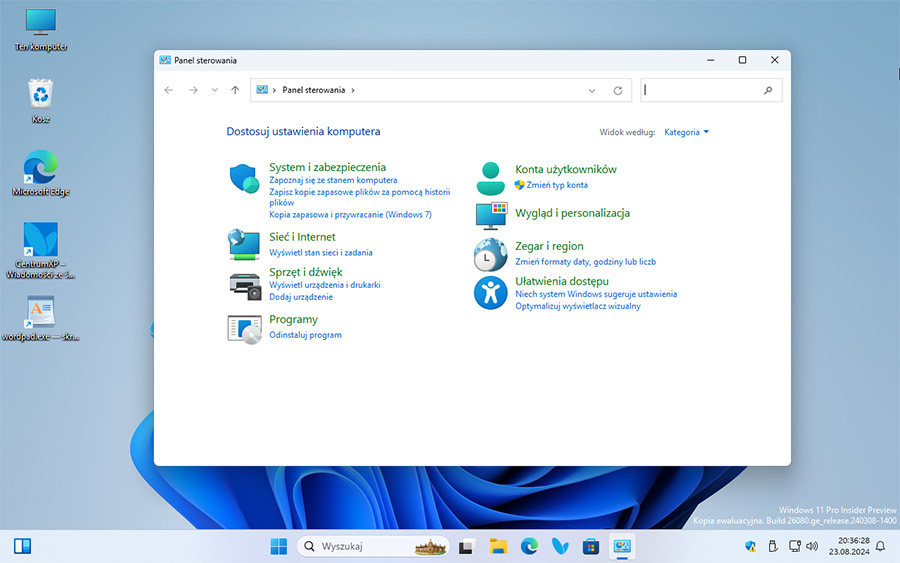 Panel sterowania w Windows 11