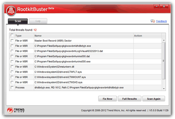 Trend Micro Rootkit Buster