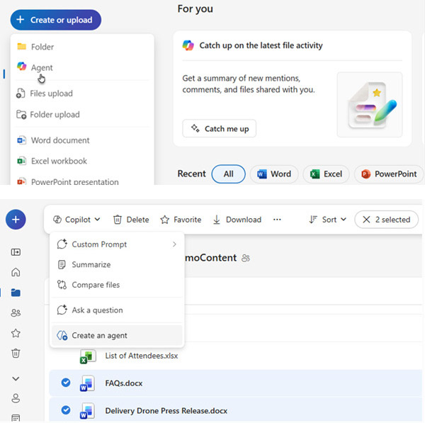 Jak utworzyć agenta w OneDrive