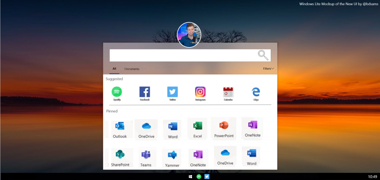 Windows Lite - interfejs