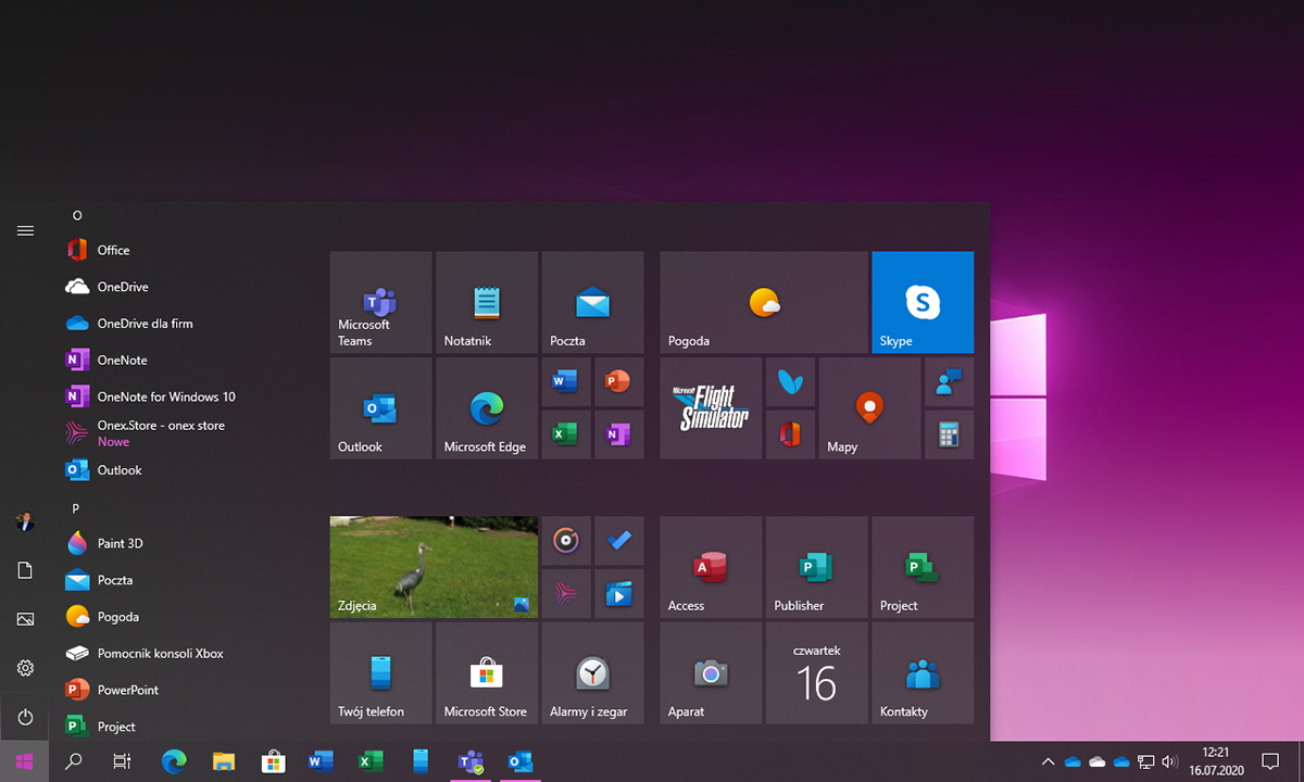 Nowe menu Start w Windows 10