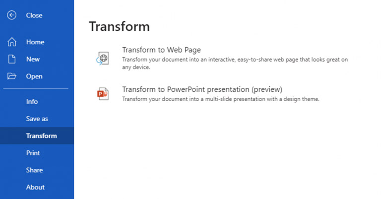 Eksportowanie dokumentu Word do prezentacji PowerPoint
