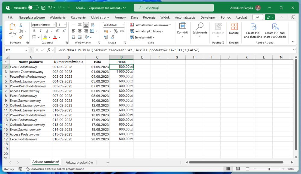 Microsoft Excel I Wyszukaj Pionowo Jak Korzystać Z Popularnej Funkcji 4384