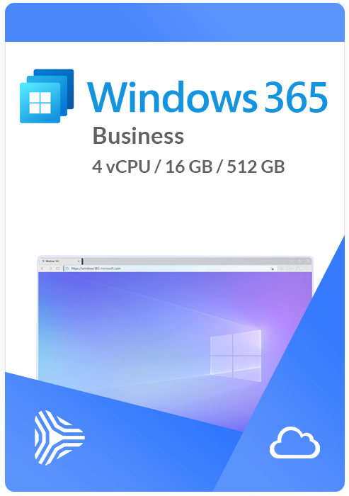 Windows 365 Business 4 vCPU, 16 GB, 512 GB
